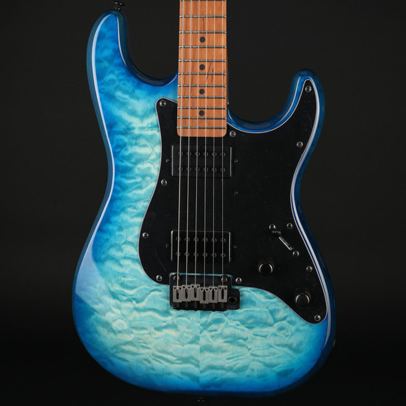Schecter Traditional Pro Maple in Transparent Blue Burst #IW23020149