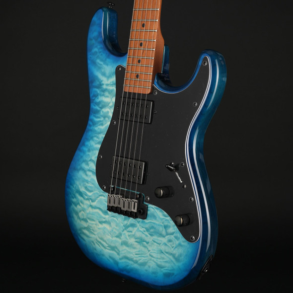 Schecter Traditional Pro Maple in Transparent Blue Burst #IW23020149