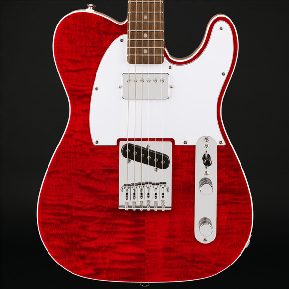 Squier Affinity Series Telecaster FMT SH, Laurel Fingerboard, White Pickguard in Crimson Red Transparent