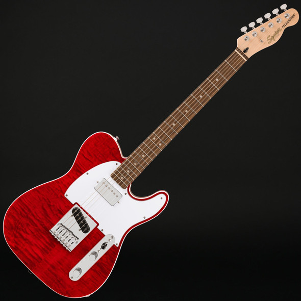 Squier Affinity Series Telecaster FMT SH, Laurel Fingerboard, White Pickguard in Crimson Red Transparent