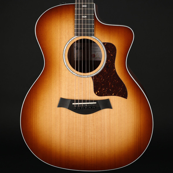 Taylor 214ce-SEB DLX Sunset Boulevard Deluxe Grand Auditorium Cutaway Electro Acoustic in Sunburst Edge Burst with Case #2206165266
