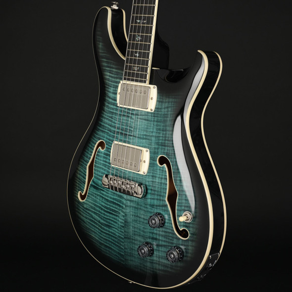 PRS SE Hollowbody II Piezo (2026) in Peacock Blue Smokeburst with Gig Bag #I04398
