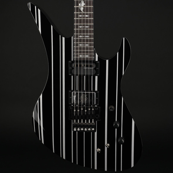 Schecter Synyster Gates Custom S with USA pickups in Gloss Black with Silver Pinstripes