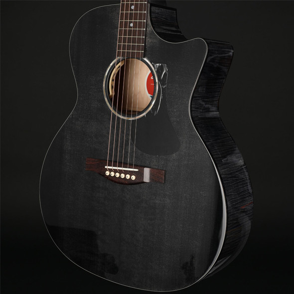 Eastman PCH3-GACE-TBK Grand Auditorium Electro Acoustic in Trans Black with Gig Bag #M2432234