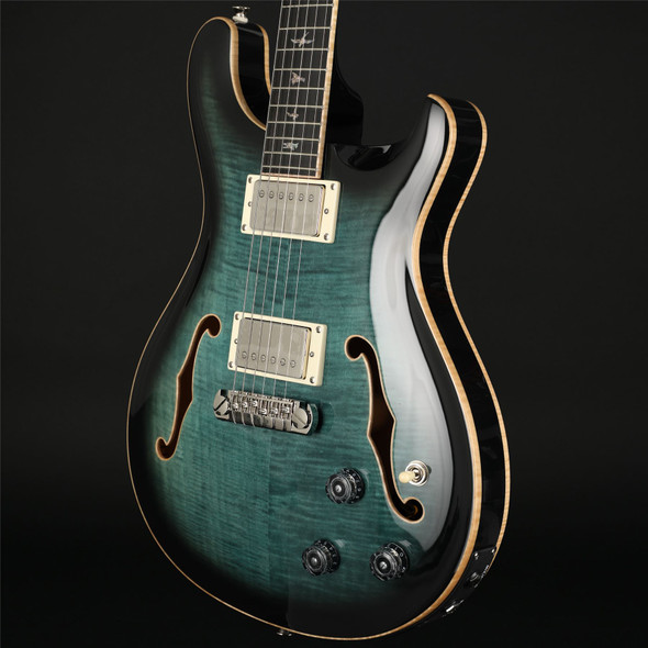 PRS SE Hollowbody II Piezo in Peacock Blue Smokeburst with Case #I00824
