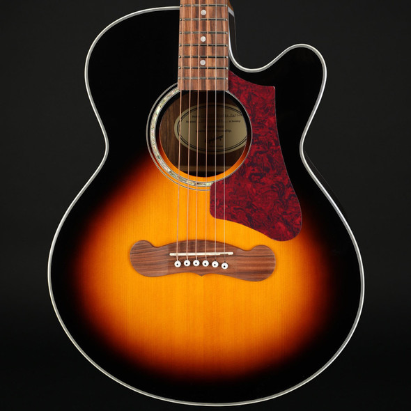 Epiphone J-200 EC Studio Parlor Electro Acoustic Guitar in Vintage Sunburst #25062302789