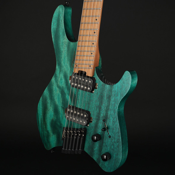 Cort Space G6MS SGTQ Headless Multi-Scale Electric Guitar in Semi Gloss Turquoise with Gig Bag
