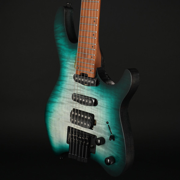 Cort Space G6TR SGLG Headless Electric Guitar in Semi Gloss Lagoon with Gig Bag