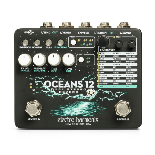 Electro Harmonix Oceans 12 Dual Stereo Reverb