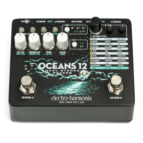 Electro Harmonix Oceans 12 Dual Stereo Reverb