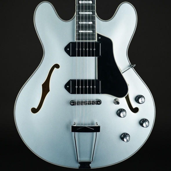 Eastman T64-T-IBM 16" Hollow Thinline, Trapeze in Ice Blue Metallic