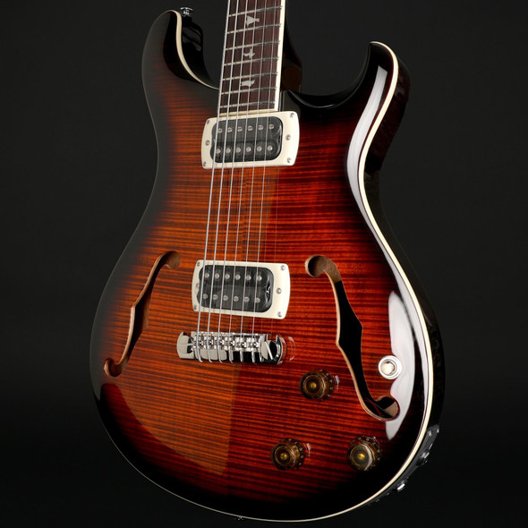 PRS SE Ed Sheeran Hollowbody I Piezo Baritone 277 in Orange Tiger Smokeburst with Gig Bag #I023568