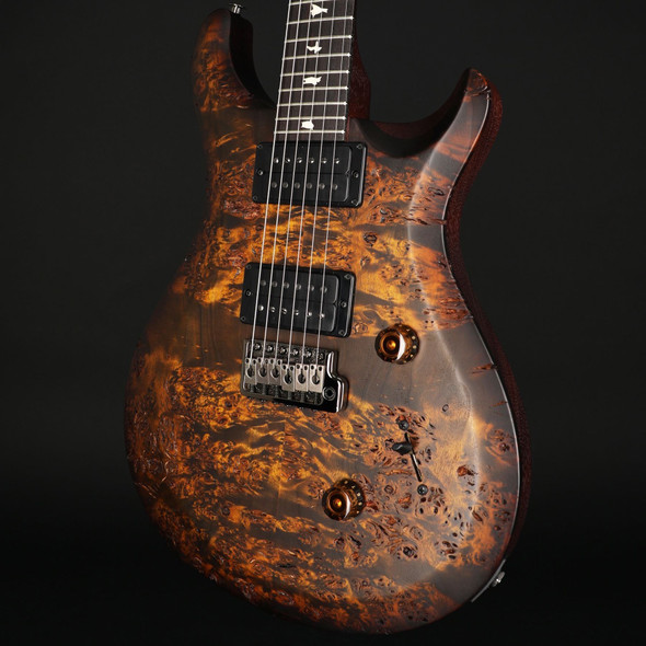 PRS S2 Custom 24, Poplar Burl Top Limited Edition in Black Gold Burst #S2088948