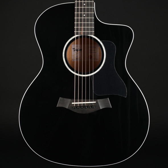 Taylor 214ce-BLK Plus Grand Auditorium Cutaway, ES2 in Black with Gig Bag #2206016453