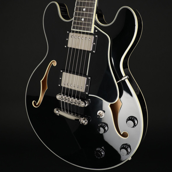 Eastman T484-BK 14" Thinline, Seymour Duncan Pickups in Black #P2402068