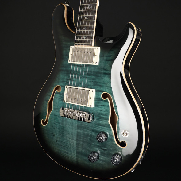 PRS SE Hollowbody II Piezo in Peacock Blue Smokeburst with Case #I01562
