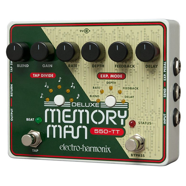 Electro Harmonix Deluxe Memory Man W/Tap Tempo 550ms Analog Delay Pedal