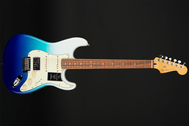 Fender Player Plus Stratocaster HSS, Pau Ferro Fingerboard in Belair Blue