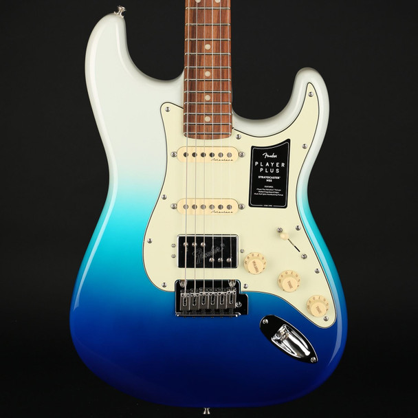 Fender Player Plus Stratocaster HSS, Pau Ferro Fingerboard in Belair Blue #MX21122066