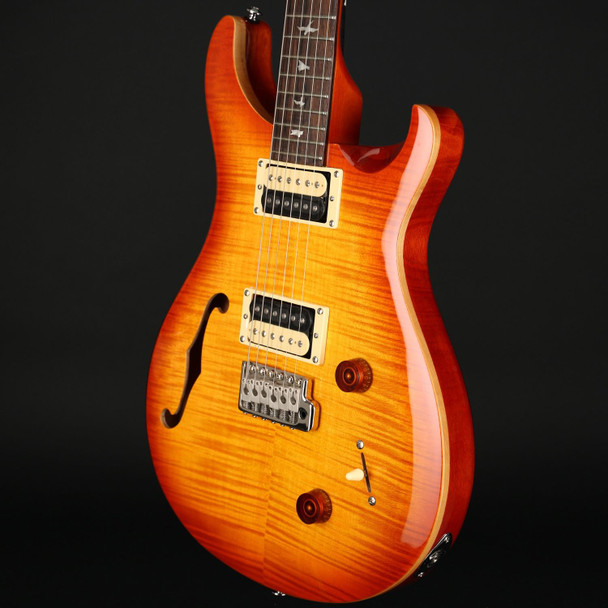 PRS SE Custom 22 Semi-Hollow in Vintage Sunburst with Gig Bag #C30524