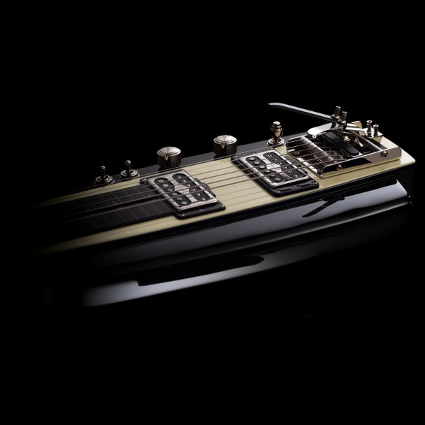 Duesenberg Fairytale SplitKing Lapsteel Guitar in Ivory and Black with Case