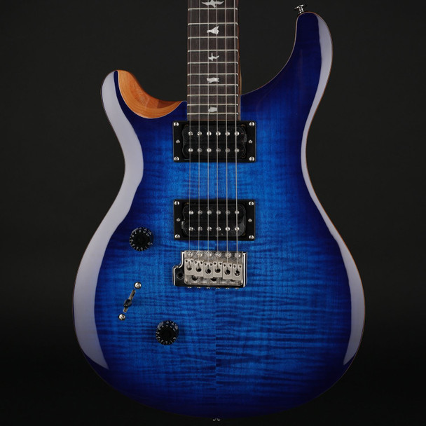 PRS SE Custom 24 Left Handed in Faded Blue Burst with Gig Bag