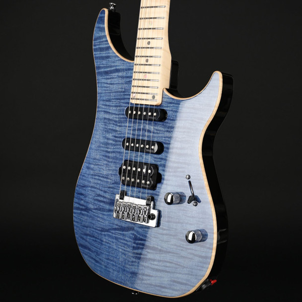 Vigier Excalibur Ultra Blues HSS, Maple in Light Sapphire with Gig Bag #220082