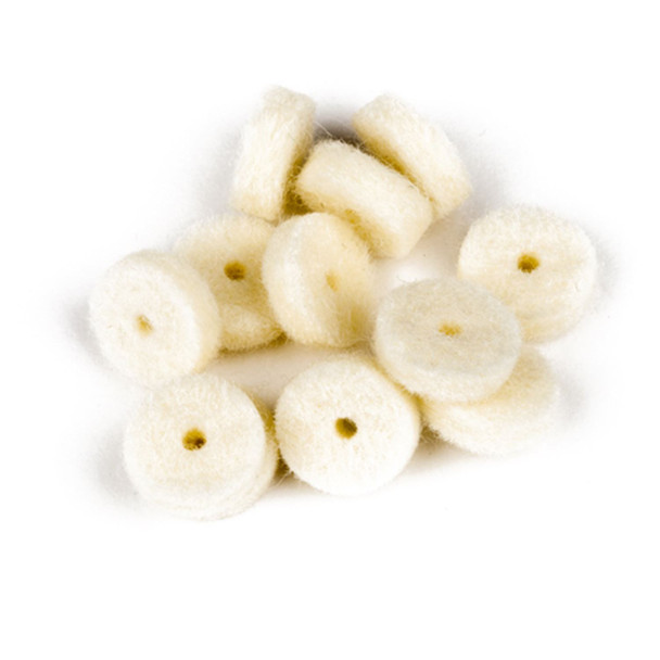 Fender White Strap Button Felt Washers, 12 Pack