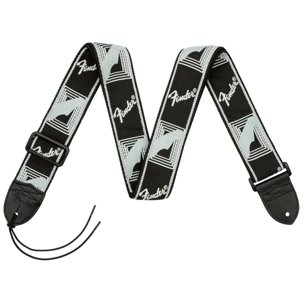 Fender 2" Monogrammed Strap, Black/Light Grey/Dark Grey