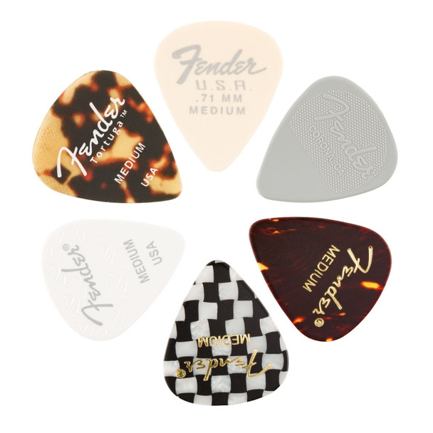 Fender 351 Shape, Material Medley, Medium, 6 Pack