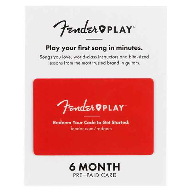 Fender Play 6 Month Subscription Prepaid Card