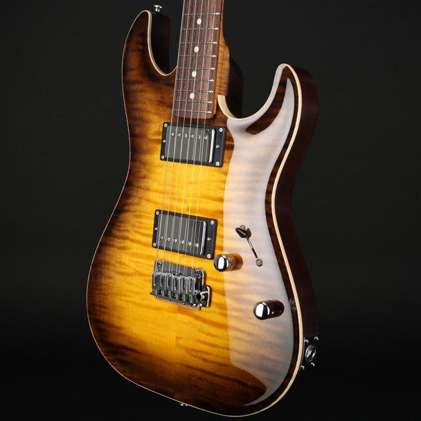 Patrick James Eggle 96 Carve Top HH in Tiger Eye Burst #31066