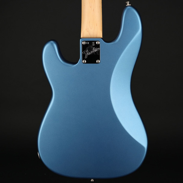 Fender American Performer Precision Bass, Maple Fingerboard in Satin Lake Placid Blue with Gig Bag