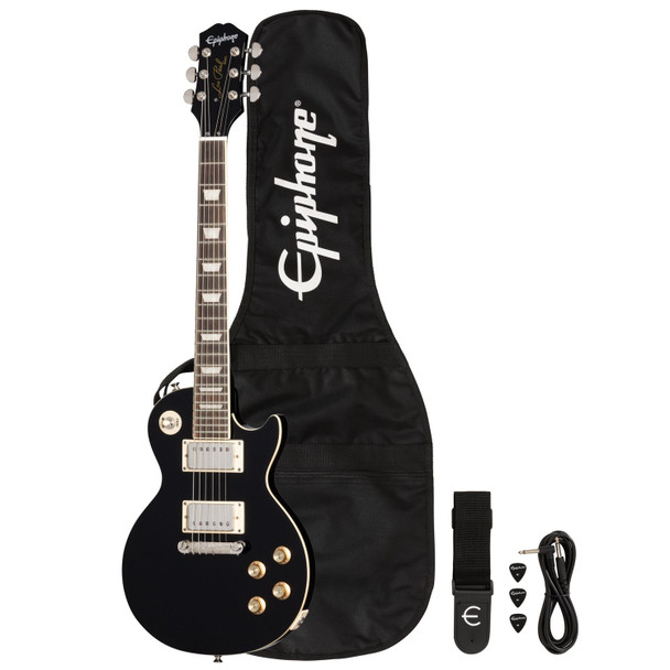 Epiphone Power Players Les Paul in Dark Matter Ebony with Gig bag, Cable, Picks