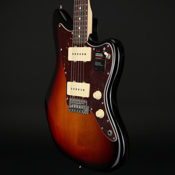 Fender American Performer Jazzmaster, Rosewood Fingerboard in 3-Colour Sunburst with Gig Bag