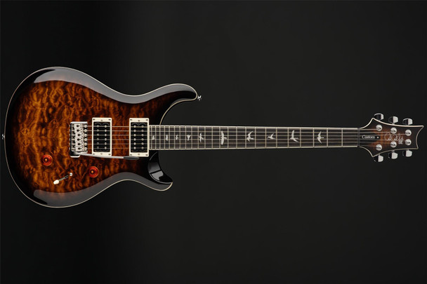 PRS SE Custom 24 Quilt in Black Gold Burst with Gig Bag