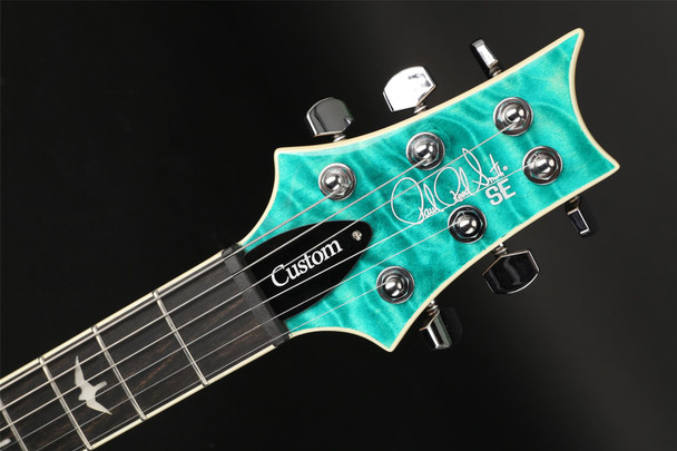 PRS SE Custom 24 Quilt in Turquoise with Gig Bag #F065194