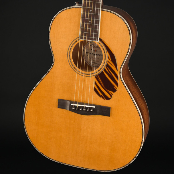 Fender PS-220E Parlor Electro Acoustic, Ovangkol Fingerboard in Natural with Case