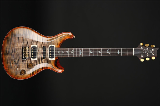 PRS Modern Eagle V Wood Library 10 Top with Ziricote Fingerboard in Burnt Maple Leaf, with Black Paisley Case #0378726