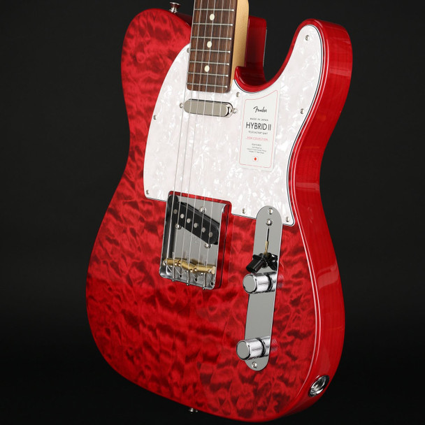Fender 2024 Collection Made in Japan Hybrid II Telecaster, Rosewood Fingerboard in Quilt Red Beryl #JD23030414
