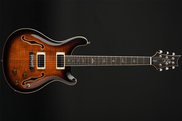 PRS SE Hollowbody II Piezo in Orange Tiger Smokeburst