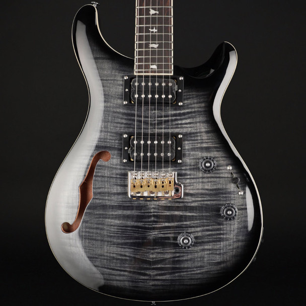 PRS SE Custom 24 Semi-Hollow Piezo in Charcoal Burst #G077552