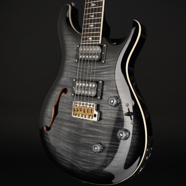 PRS SE Custom 24 Semi-Hollow Piezo in Charcoal Burst #G077552