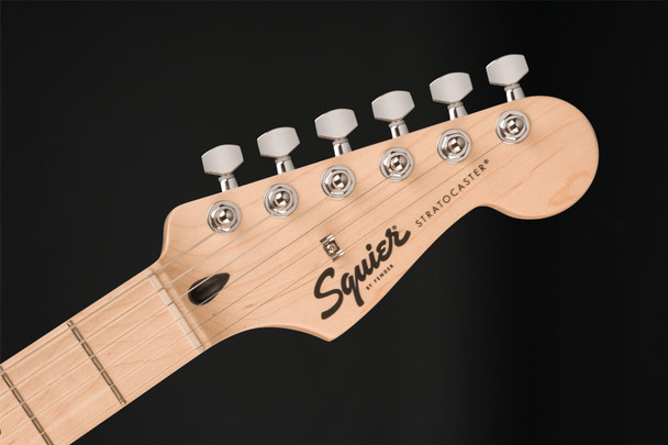 Squier Sonic Stratocaster, Maple Fingerboard, White Pickguard in Black