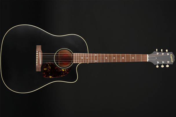 Epiphone Inspired by Gibson J-45 EC Electro Acoustic in Exclusive Aged Ebony with Premium Gig Bag
