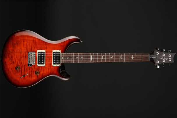 PRS SE Custom 24 in Orange Tiger Smokeburst with Gig Bag #G094482