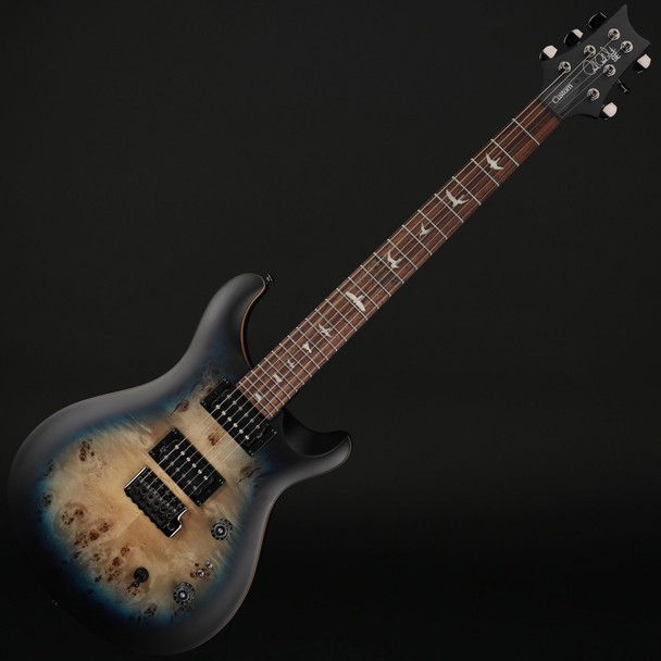 PRS SE Custom 24-08 Poplar Burl Limited Edition in Lake Blue Midnight Burst with Gig Bag #G119309