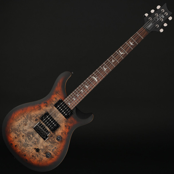 PRS SE Custom 24-08 Poplar Burl Limited Edition in Charcoal Cherry Midnight Burst with Gig Bag #G113263