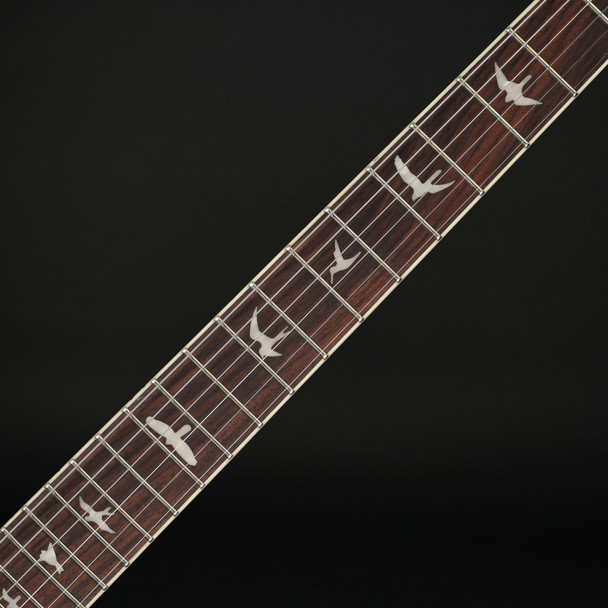 PRS SE Custom 24 Semi-Hollow Piezo in Orange Tiger Smokeburst with Gig Bag #H009323