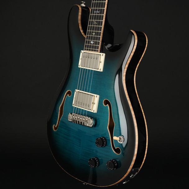 PRS SE Hollowbody II Piezo in Peacock Blue Smokeburst with Case #F21411 - Pre-Owned